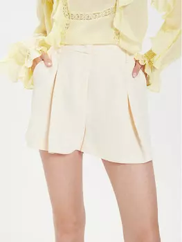 Тканевые шорты свободного кроя Twinset, бежевый