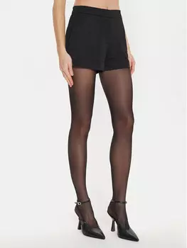 Тканевые шорты свободного кроя Twinset, черный