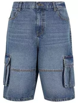 Тканевые шорты Urban Classics, цвет mid deep blue washed