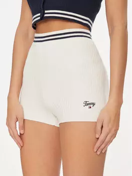 Тканевые шорты узкого кроя Tommy Jeans, белый