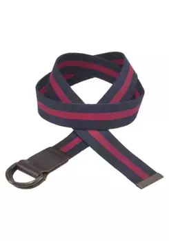 Тканевый ремень DELMAO спортивного дизайна с контрастными полосками, красный