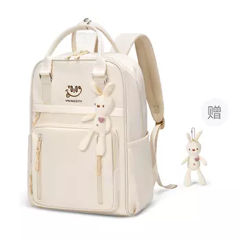 Тканевый рюкзак-туба женский многоцветный V.NINE, Sea Salt Milk White (Style 2)