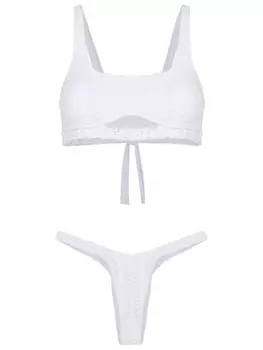 Тканое бикини с вырезом Amir Slama, белый