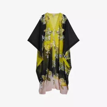 Тканое платье макси Sopheya с цветочным принтом Ted Baker, черный