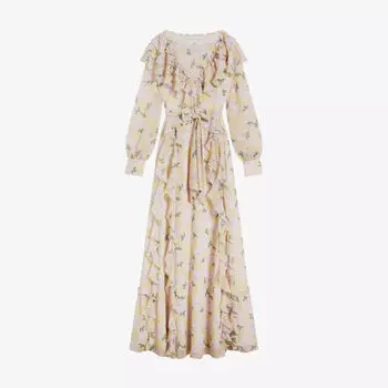 Тканое платье макси Vivyana с оборками Ted Baker, желтый