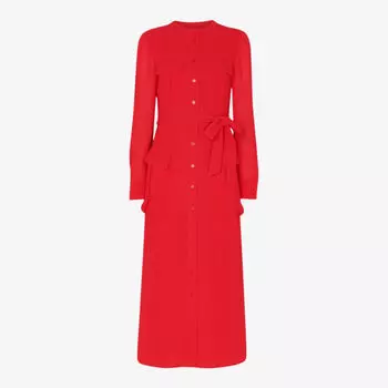 Тканое платье миди nia с четырьмя карманами Whistles, красный