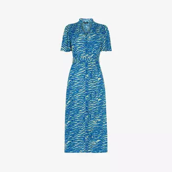 Тканое платье миди Seafoam с графичным принтом Whistles, мультиколор