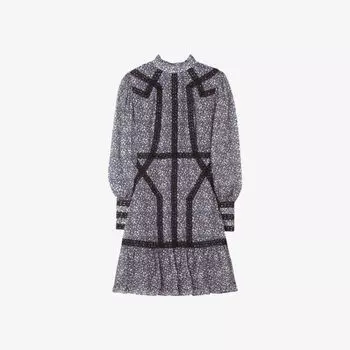 Тканое платье мини Esther с цветочным принтом By Malina, цвет fiore