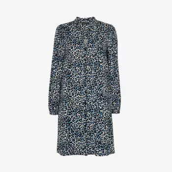 Тканое платье мини Eva с леопардовым принтом Whistles, мультиколор