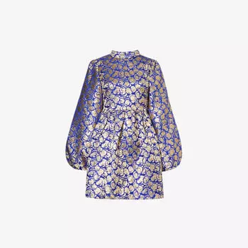 Тканое платье мини Record Rose с цветочным узором Sister Jane, мультиколор