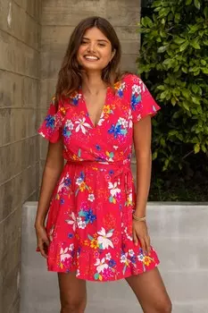 Тканое платье Pour Moi, красный