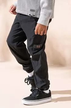 Тканые эластичные джоггеры Clay Angel & Rocket, черный