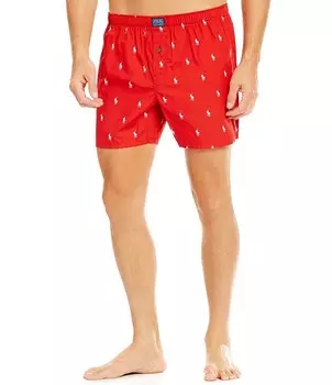 Тканые боксеры Polo Ralph Lauren Polo Player, красный
