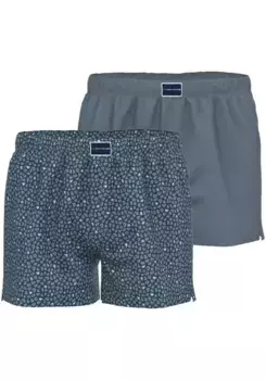 Тканые боксеры TOM TAILOR (2 шт.) с эффектным узором, цвет Blau-Dunkel-Allover