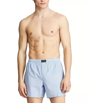 Тканые боксеры в полоску Polo Ralph Lauren Steve, синий