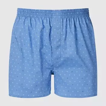 Тканые боксы с принтом UNIQLO, синий