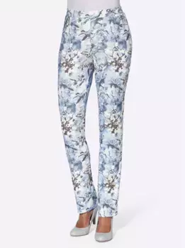 Тканые брюки Classic Basics, цвет Bleu-Wei-Bedruckt