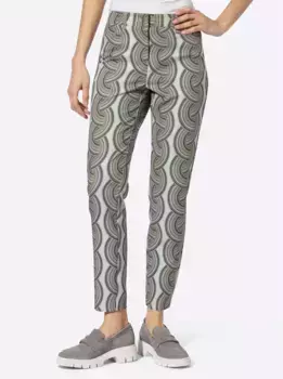 Тканые брюки Heine, цвет Hellgrau-Kalkmint-Bedruckt