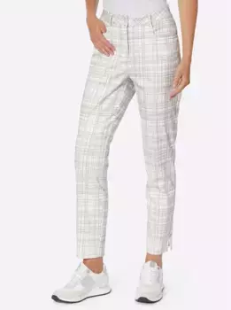 Тканые брюки Heine, цвет Wei-Hellgrau-Kariert