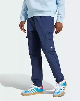 Тканые брюки-карго Adidas Originals Trefoil Essentials цвета «ночной индиго»