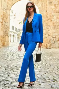 Тканые брюки клеш Sosandar, синий