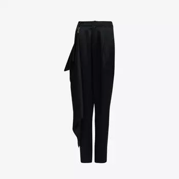 Тканые брюки с шарфом Leem, черный