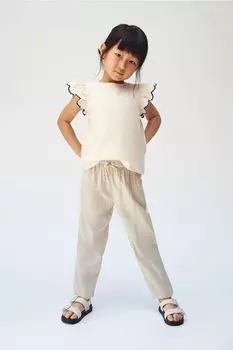 Тканые джоггеры H&M, бежевый