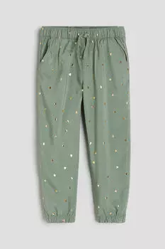 Тканые джоггеры H&M, хаки