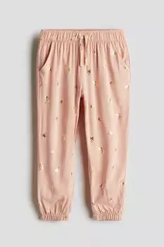 Тканые джоггеры H&M, розовый