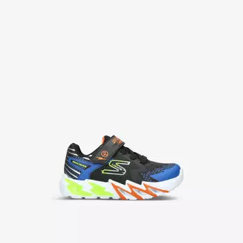 Тканые кроссовки Flex Glow Bolt с низким берцем и подсветкой, 5–10 лет Skechers, черный