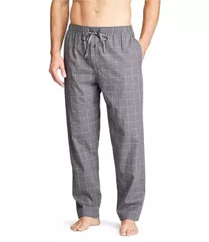 Тканые пижамные брюки Polo Ralph Lauren Windowpane, серый