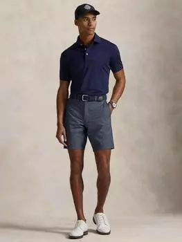 Тканые прямые шорты от ральфа лорена Ralph Lauren, цвет Micro Cube Navy