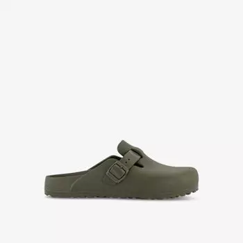 Тканые сабо boston eva с тисненым логотипом Birkenstock, хаки