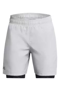 Тканые шорты 2 в 1 Under Armour, серый