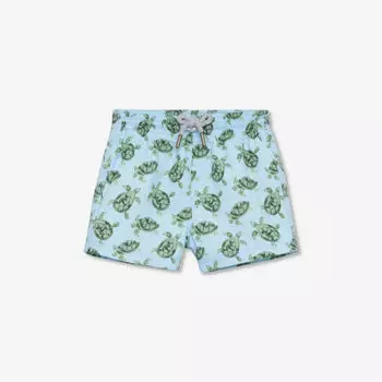 Тканые шорты для плавания с черепаховым принтом 3–24 месяца Trotters, синий