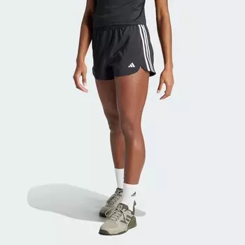 Тканые шорты с высокой посадкой с 3 полосками Pacer Training Adidas, цвет Black/White