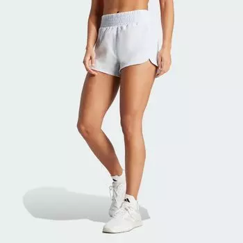 Тканые шорты с высокой посадкой с 3 полосками Pacer Training Adidas, цвет Halo Blue