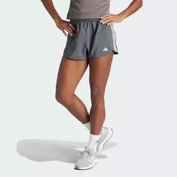 Тканые шорты с высокой посадкой с 3 полосками Pacer Training Adidas, цвет Grey Six/White