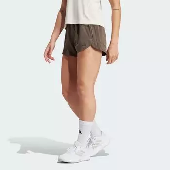 Тканые шорты с высокой посадкой с 3 полосками Pacer Training Adidas, цвет Shadow Olive/Shadow Olive