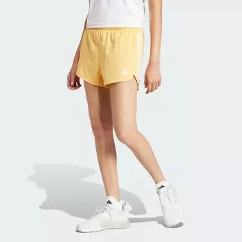 Тканые шорты с высокой посадкой с 3 полосками Pacer Training Adidas, цвет Semi Spark/White