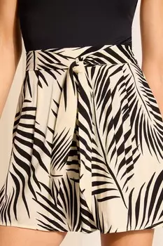 Тканые шорты с завязками на талии и принтом Friends Like These, черный