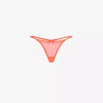 Тканые стринги Florina средней посадки с цветочной вышивкой Agent Provocateur, оранжевый