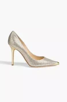 Тканые туфли Abel с блестками JIMMY CHOO, золотой