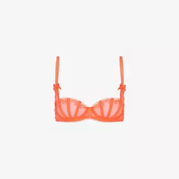 Тканый бюстгальтер-балконет на косточках Florina Agent Provocateur, оранжевый