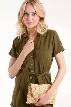 Тканый клатч Blue Vanilla, бежевый