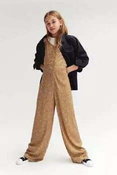 Тканый комбинезон H&M, бежевый