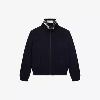 Тканый пиджак с полосками The Kooples, темно-синий