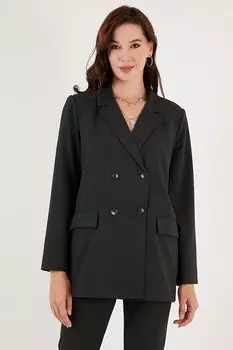 Тканый пиджак стандартного кроя с двубортным воротником 611CL030 Lela