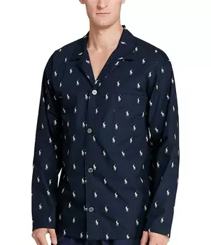 Тканый пижамный топ Polo Ralph Lauren Big & Tall, синий