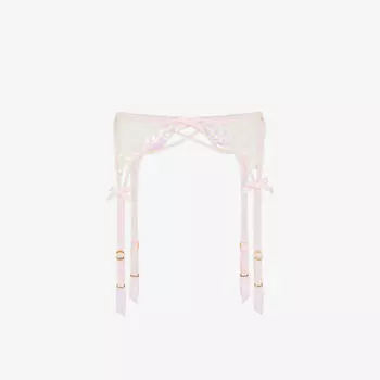 Тканый ремень для чулок Quinny, украшенный пайетками Agent Provocateur, розовый